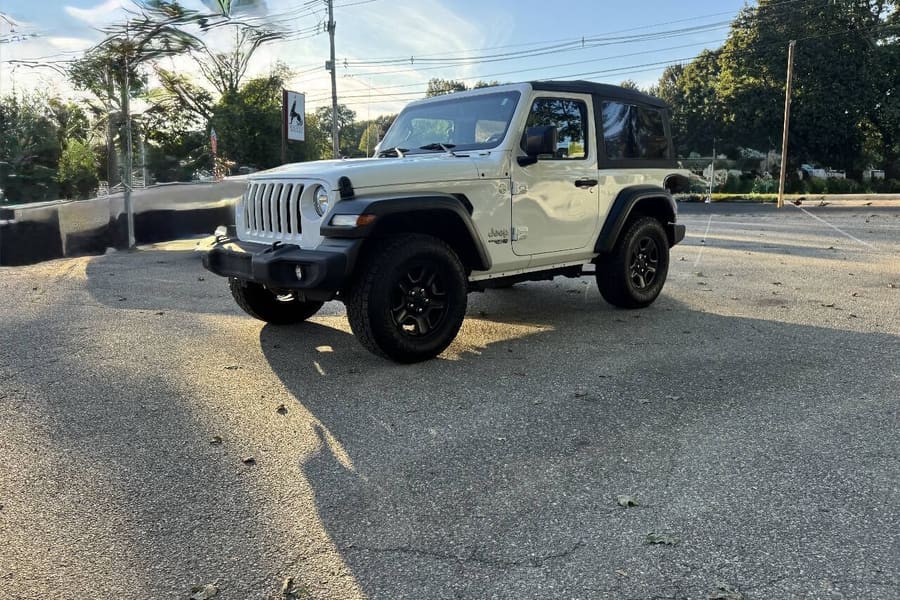 2018 Jeep Wrangler in Bright White Clear Coat for sale at Iron Wolf Motors in Worcester, MA